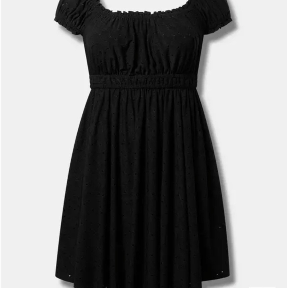 Torrid Black Smocked Midi Dress